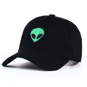 Dad Hats Dad Caps GreenAlien Dadhat Black
